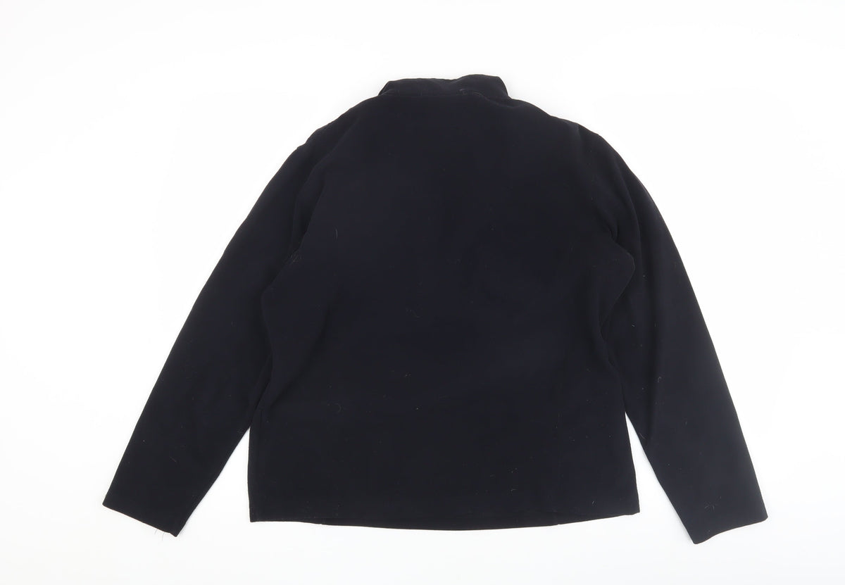 Back view of Iguana Women's Black 1/4 Zip Windbreaker Jacket, size 12
