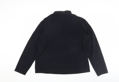 Back view of Iguana Women's Black 1/4 Zip Windbreaker Jacket, size 12