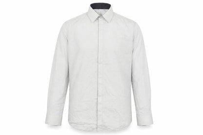 Next Men's White Striped Regular Fit Button-Up Shirt 16