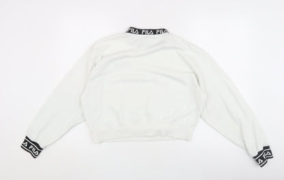 Fila Women's White Logo Crew Neck Sweatshirt S