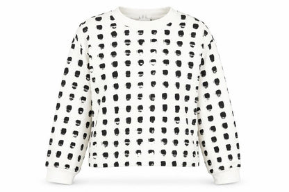 & Other Stories Women's White Polka Dot Pullover Sweatshirt Size 6