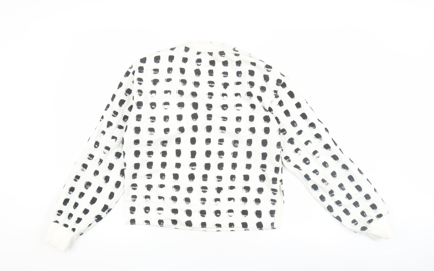 & Other Stories Women's White Polka Dot Pullover Sweatshirt Size 6