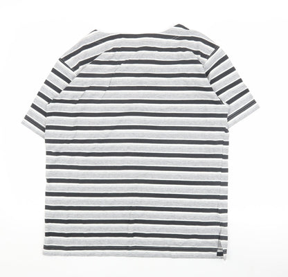 Bonmarché Women's Grey Striped T-Shirt M, Casual Style