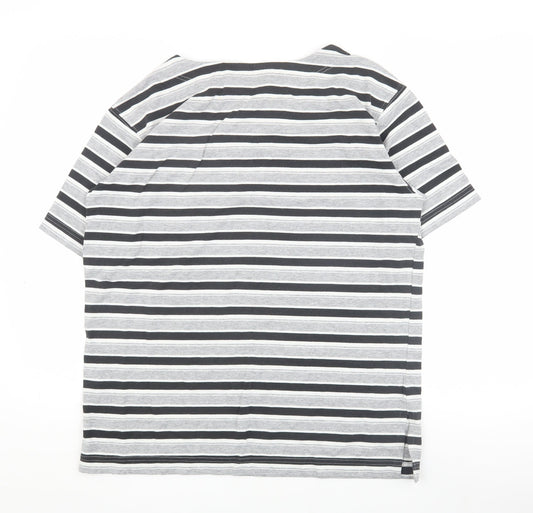 Bonmarché Women's Grey Striped T-Shirt M, Casual Style
