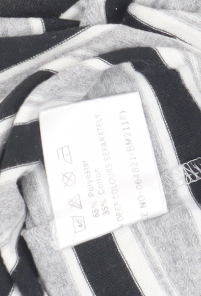 Bonmarché Women's Grey Striped T-Shirt M, Casual Style