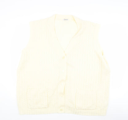 Womens UK Size 30/32 Damart Ivory Vest Jumper