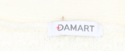 Womens UK Size 30/32 Damart Ivory Vest Jumper