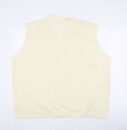 Womens UK Size 30/32 Damart Ivory Vest Jumper