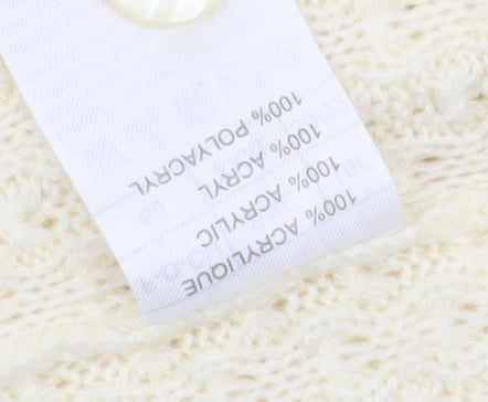 Womens UK Size 30/32 Damart Ivory Vest Jumper