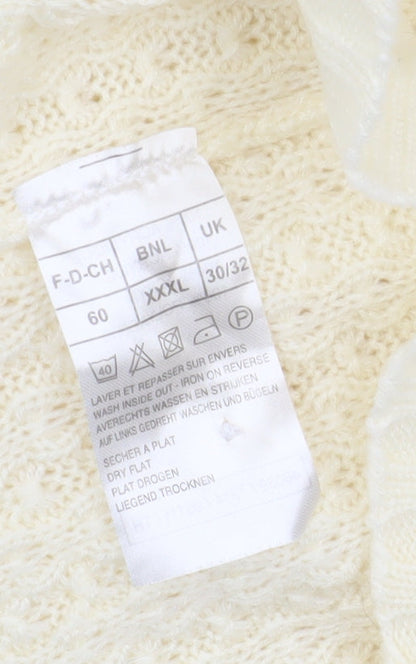 Womens UK Size 30/32 Damart Ivory Vest Jumper