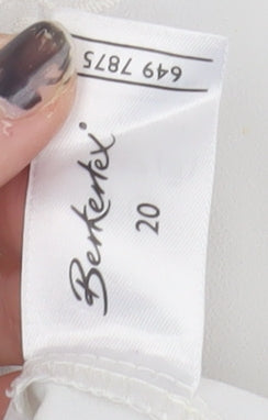 Womens UK Size 20 Berketex White  Blouse