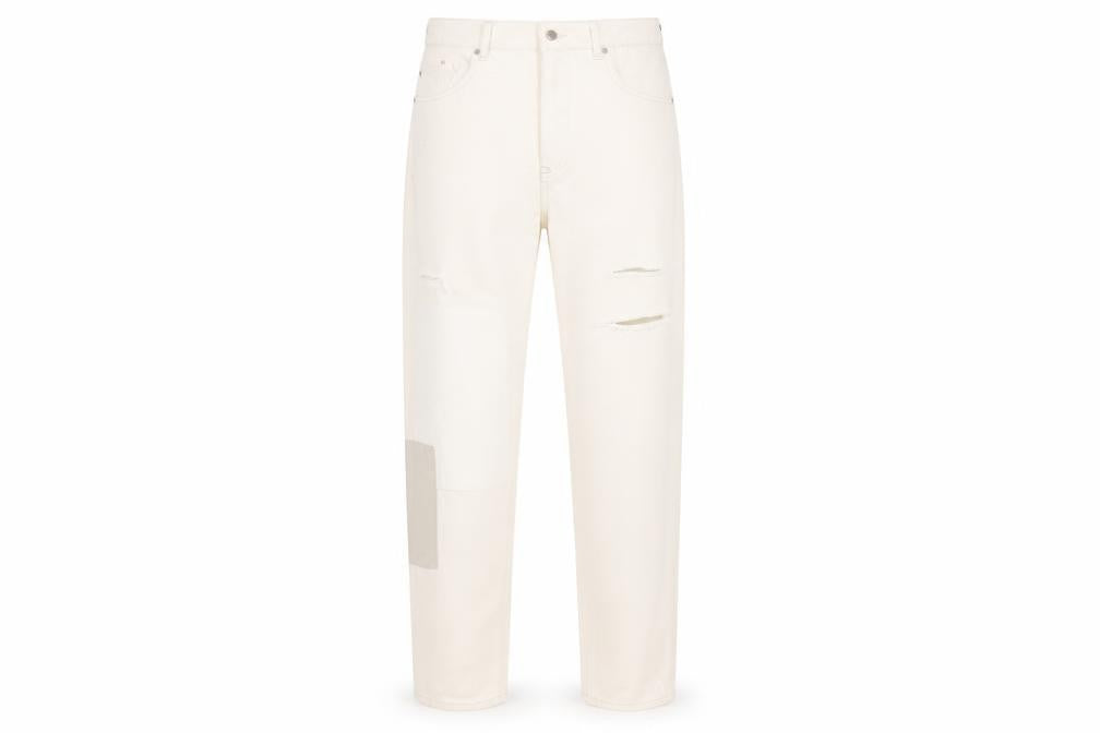 Womens UK Size UK 6 River Island Regular Fit Straight Ivory Jeans