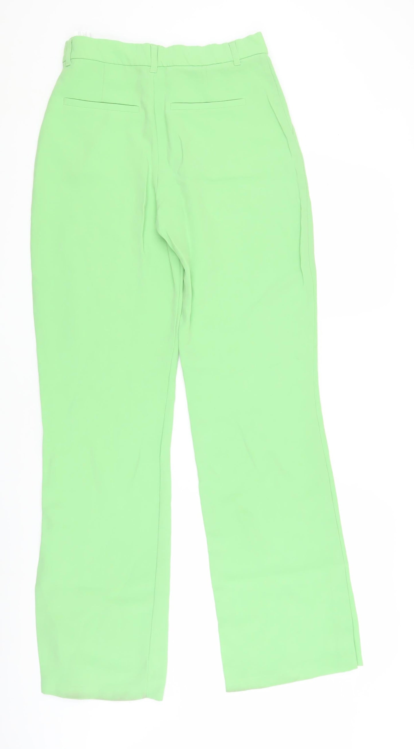 Womens UK Size 6 Zara Regular Fit Dress Pants Green Trousers