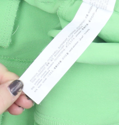 Womens UK Size 6 Zara Regular Fit Dress Pants Green Trousers