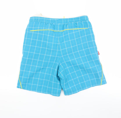 Slazenger Boys Blue Check Swim Shorts, 9-10 Years