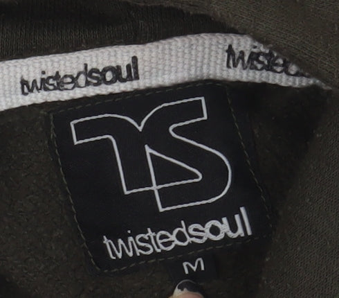 Twistedsoul Men's Green Pullover Hoodie M