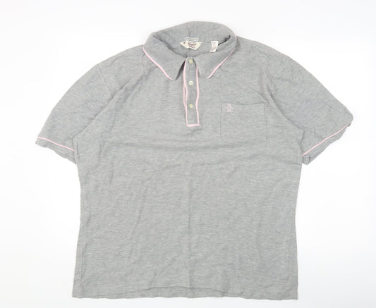 Original Penguin Men's Grey Slim Fit Polo XXL