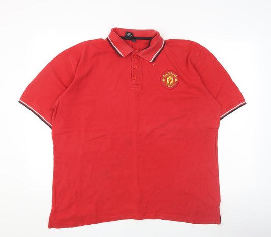 Manchester United Red 2XL Men's Polo Shirt
