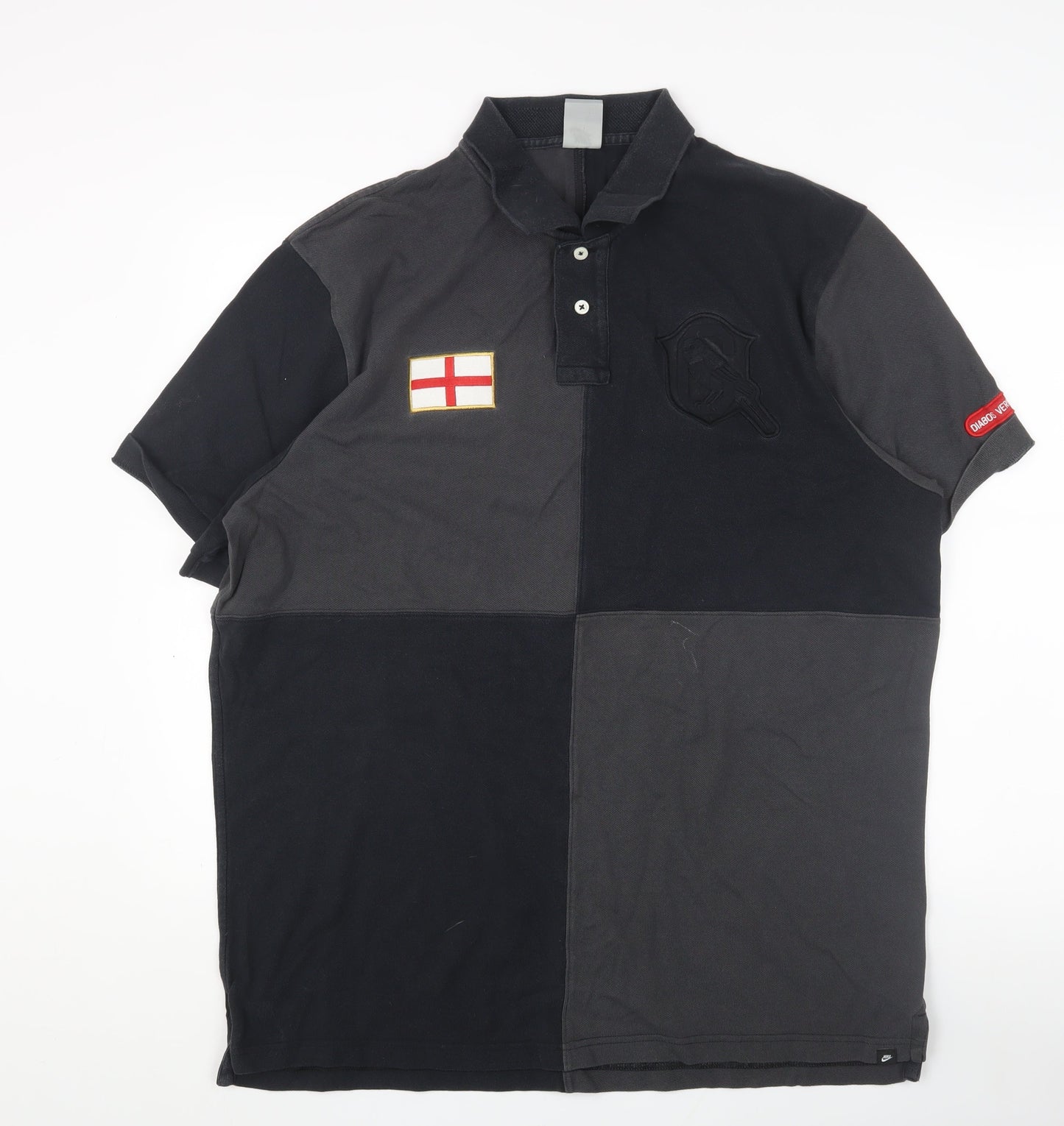 Nike Men's Black 2XL Polo Colourblock Shirt