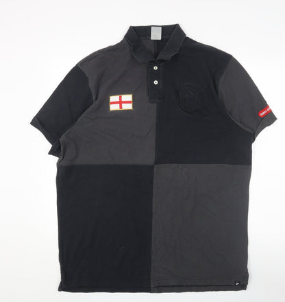 Nike Men's Black 2XL Polo Colourblock Shirt