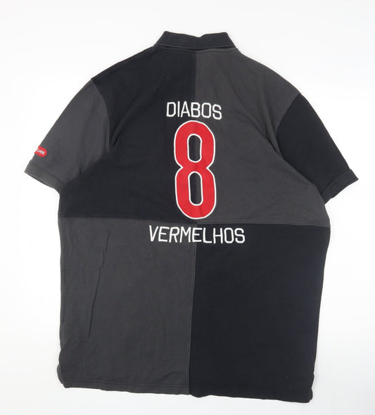 Nike Men's Black 2XL Polo Colourblock Shirt