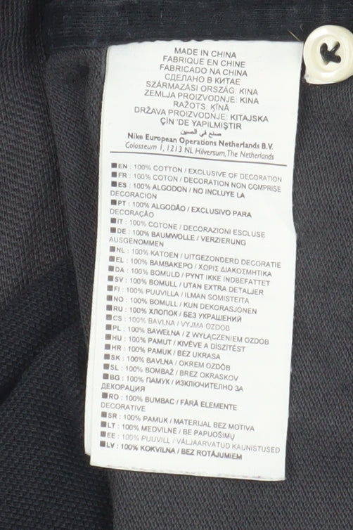 Nike Men's Black 2XL Polo Colourblock Shirt