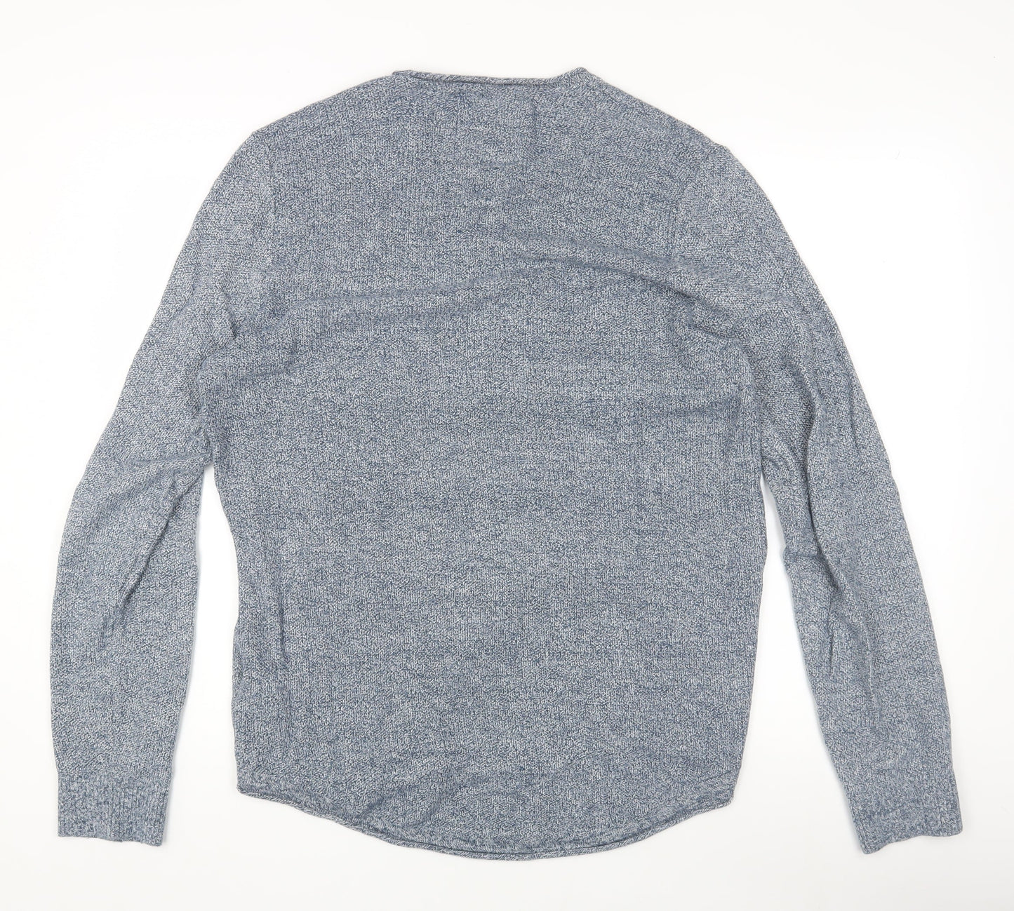 Hollister Men's Blue Long Sleeve Pullover Jumper, L