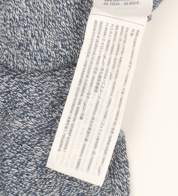 Hollister Men's Blue Long Sleeve Pullover Jumper, L