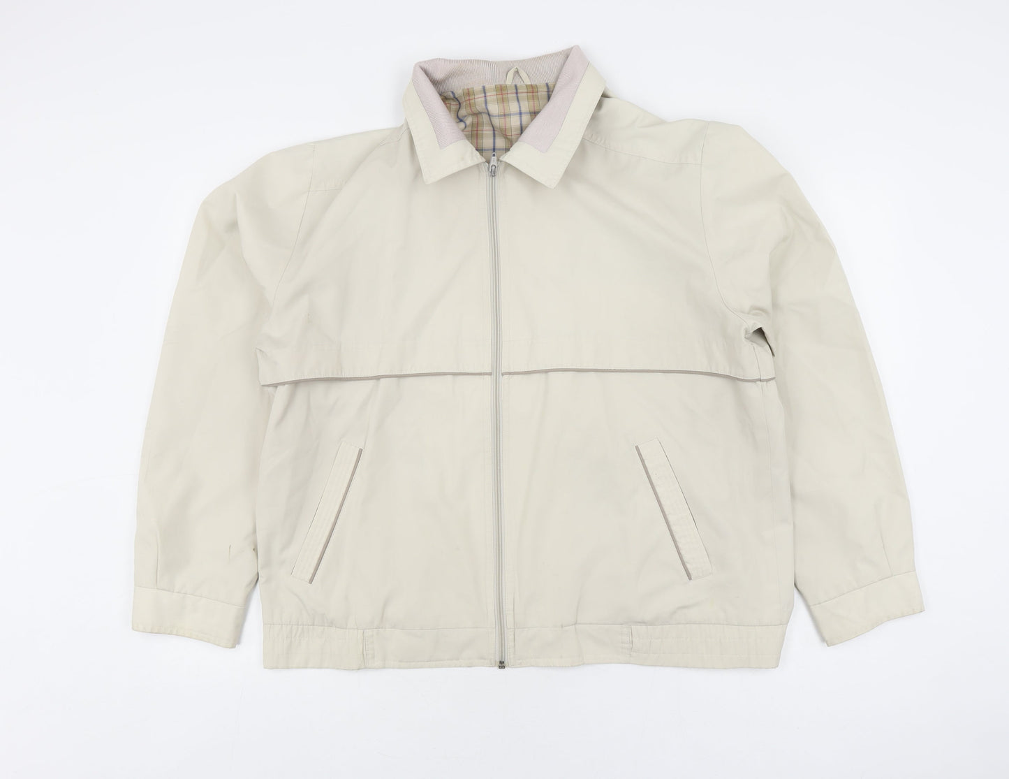 Mens UK Size M Debenhams Beige Bomber Jacket