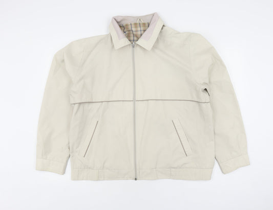 Mens UK Size M Debenhams Beige Bomber Jacket