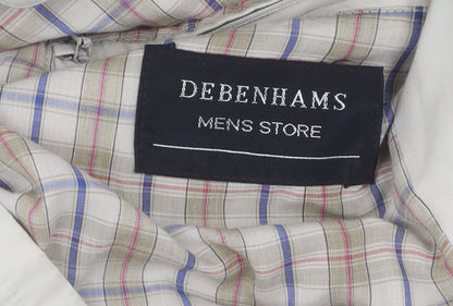 Mens UK Size M Debenhams Beige Bomber Jacket