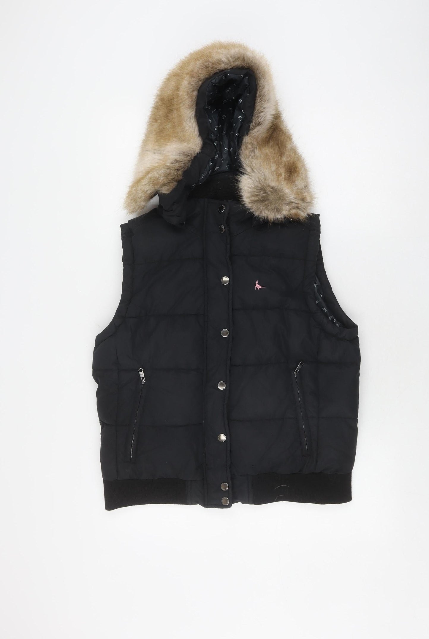 Womens UK Size 12 Jack Wills Black Puffer Jacket