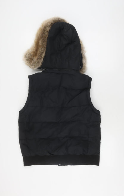 Womens UK Size 12 Jack Wills Black Puffer Jacket