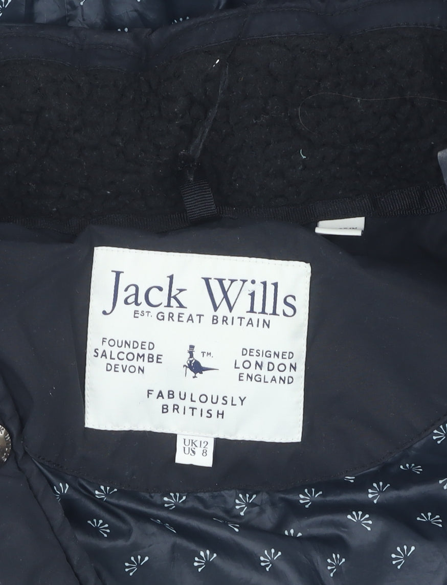 Womens UK Size 12 Jack Wills Black Puffer Jacket