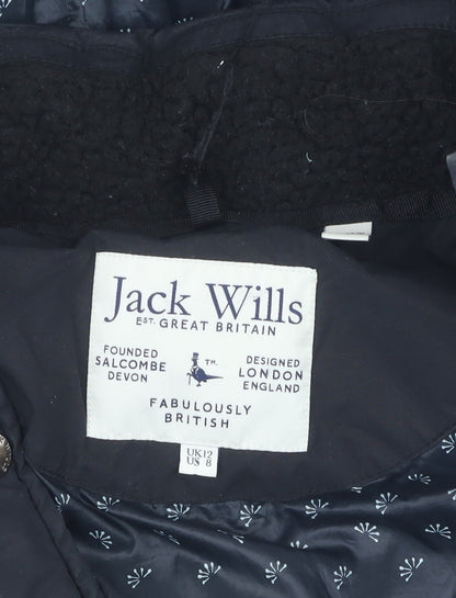 Womens UK Size 12 Jack Wills Black Puffer Jacket