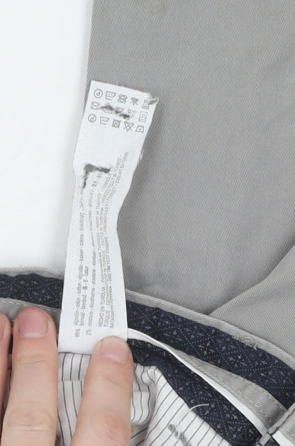 Zara Man Grey Chino Trousers - Size 30
