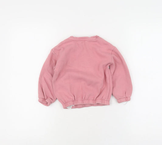 Primark Disney Unisex Pink Jumper 24-36M Chip & Dale Casual