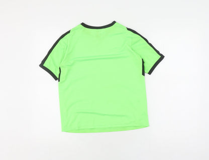 Kipsta Boys' Green Football T-Shirt, 13 Years, Breathable
