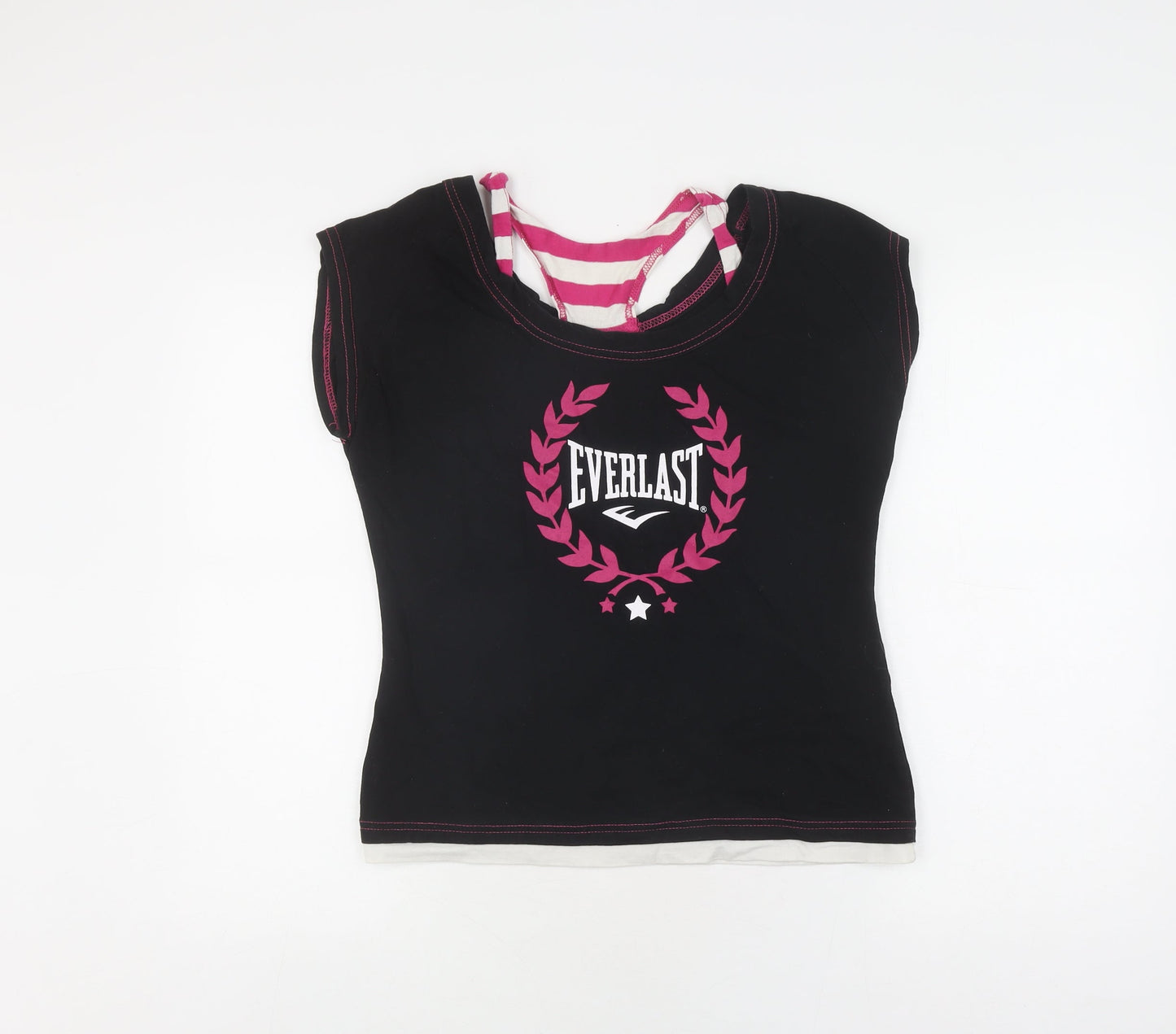 Womens UK Size 14 Everlast Black Basic T-Shirt