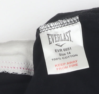 Womens UK Size 14 Everlast Black Basic T-Shirt