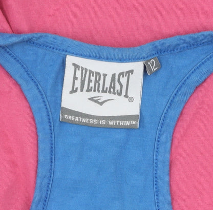 Womens UK Size 12 Everlast Multicoloured Basic T-Shirt