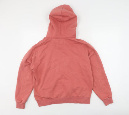 Back view of Converse unisex pink pullover hoodie s