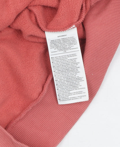 Brand and care label for Converse unisex pink pullover hoodie s