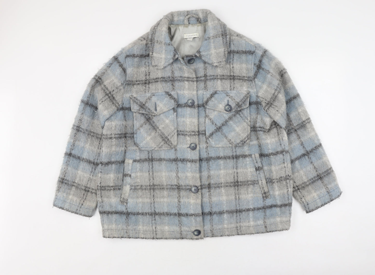 Womens UK Size M Topshop Blue Basic Jacket