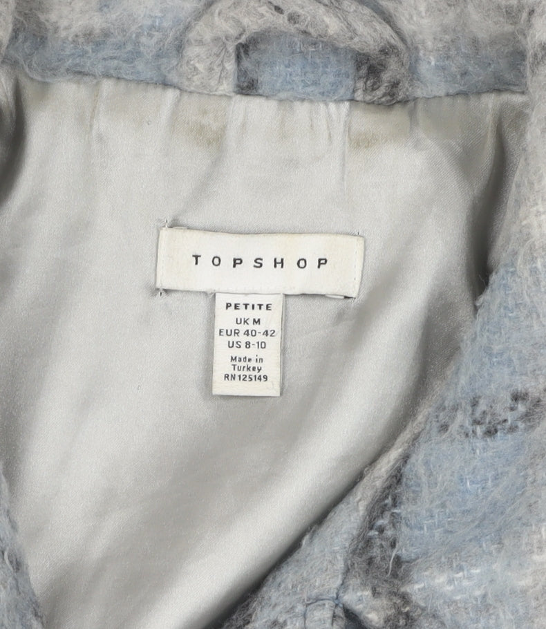 Womens UK Size M Topshop Blue Basic Jacket