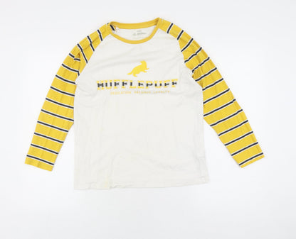 Marks and Spencer Boys Hufflepuff T-Shirt, Yellow, 12-13 Years