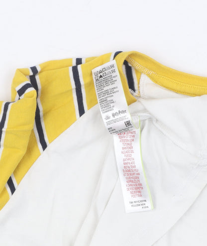 Marks and Spencer Boys Hufflepuff T-Shirt, Yellow, 12-13 Years