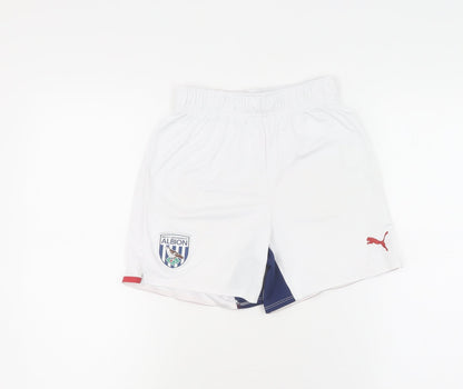 Puma Boys White Athletic Football Shorts 12 Years