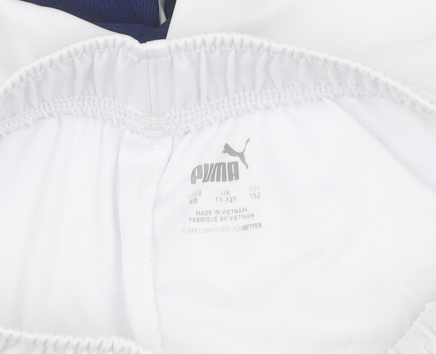 Puma Boys White Athletic Football Shorts 12 Years