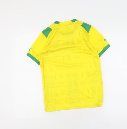 Puma Boys Yellow Football Jersey, Size 11-12 Years